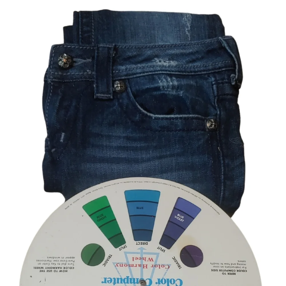 Size 27 Mid Rise Retro Blue Jeans - Picture 7 of 8